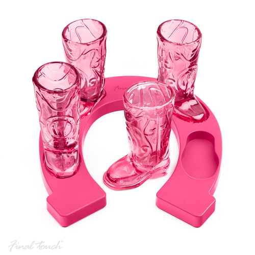 Final Touch Wild West Horseshoe Boot Shots Pink